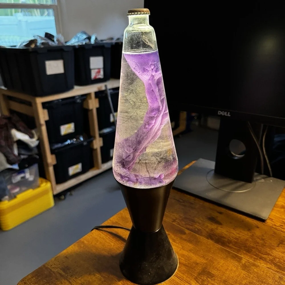 Vintage Lava Lite Lamp Original Purple 1990s Works - Tested